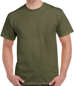 GD02 Gildan Ultra Cotton T-Shirts Military Green
