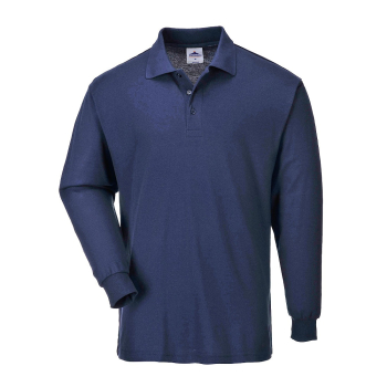 B212 Genoa Long Sleeved Polo Shirts Navy