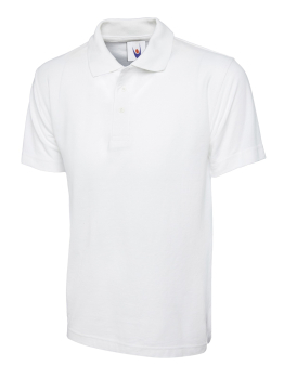 Uneek 105 White Active Polo Shirts