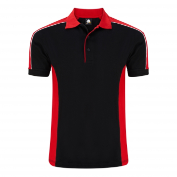 1188 Orn Avocet Two Tone Polo Shirts Black/Red