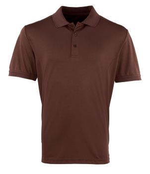 PR615 Coolchecker Pique Polo Shirt Brown