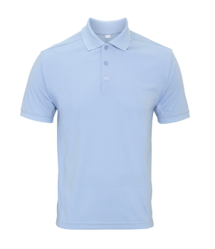 PR615 Coolchecker Pique Polo Shirt Light Blue