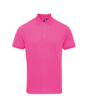 PR615 Coolchecker Pique Polo Shirt Neon Pink