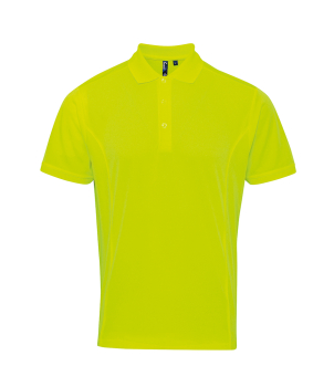 PR615 Coolchecker Pique Polo Shirt Neon Yellow