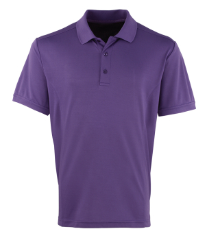 PR615 Coolchecker Pique Polo Shirt Purple