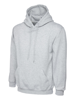 501 Uneek Premium Hooded Sweatshirt Heather Grey