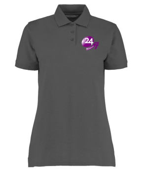 24X7 Ladies Polo Shirt Charcoal