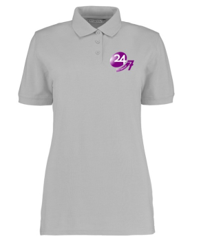 24X7 Ladies Polo Shirt Heather Grey