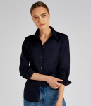K361 Kustom Kit Ladies Long Sleeve Tailored Workwear Oxford Shirt