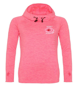Ladies Cool Cowl Neck Top Electric Pink