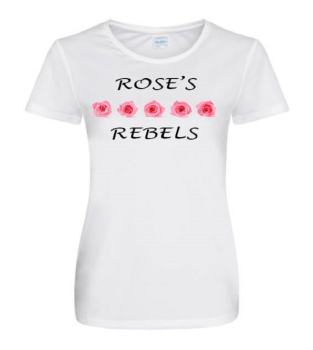 Roses Rebels Ladies T-Shirts White