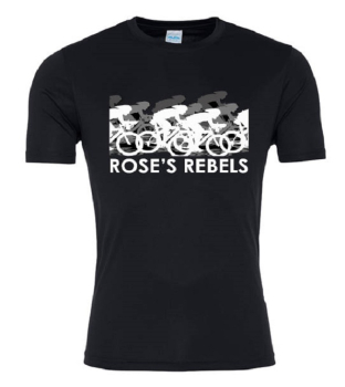 Roses Rebels Mens T-Shirts Black