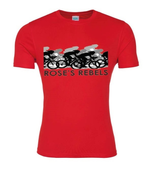 Roses Rebels Mens T-Shirts Fire Red