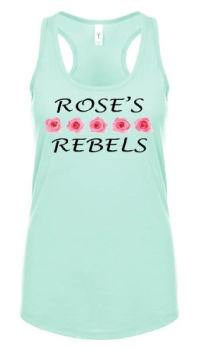Roses Rebels Next Level Ladies Racer Back Tank Top Mint