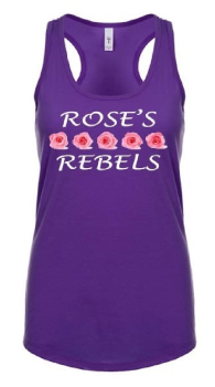 Roses Rebels Next Level Ladies Racer Back Tank Top Purple
