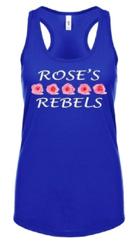 Roses Rebels Next Level Ladies Racer Back Tank Top Royal
