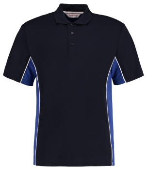 K475 Track Poly/Cotton Pique Polo Shirts Navy/Royal Blue