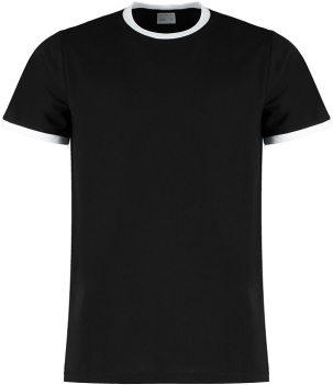 K508 Fashion Fit Ringer T-Shirt Black/White