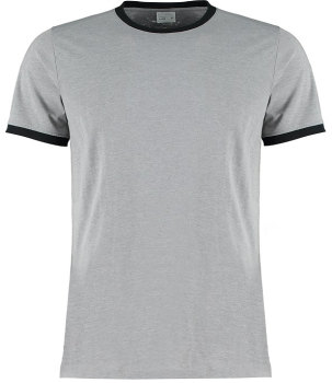 K508 Fashion Fit Ringer T-Shirt Light Grey Marl/Black