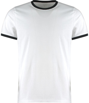 K508 Fashion Fit Ringer T-Shirt White/Black