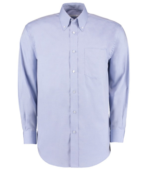 K105 Kustom Kit Long Sleeve Oxford Shirt Light Blue