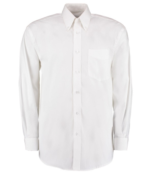 K105 Kustom Kit Long Sleeve Oxford Shirt White