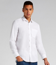 K142 Kustom Kit Long Sleeve Tailored Poplin Shirt