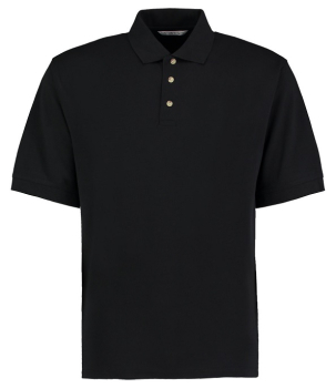 K407 Chunky Poly/Cotton Pique Polo Shirts Black