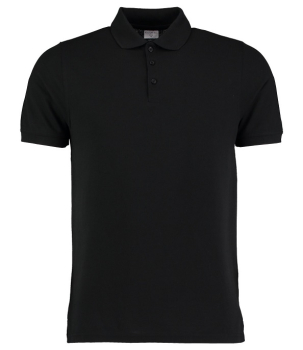 K408 Klassic Heavy Slim Fit Pique Polo Shirts Black