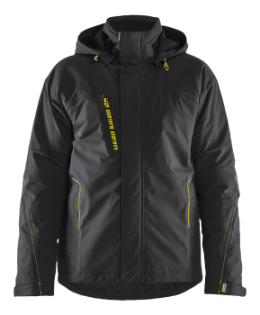 Blaklader Lightweight Lined winter Jacket stretch Black/Hi Vis Yellow