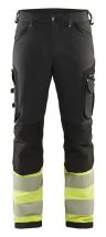 Blaklader Hi vis 4 Way Stretch Trousers Without Nail Pockets