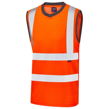 Leo Ashford EcoViz Sleeveless T-Shirts Orange
