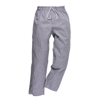 BROMLEY CHEFS TROUSER XS BLUE/WHITE CHECK