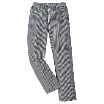 BROMLEY CHEFS TROUSER 4XL BLACK/WHITE CHECK