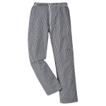 BROMLEY CHEFS TROUSER MED BLACK/WHITE CHECK