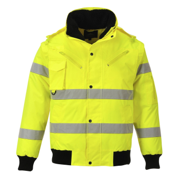 HI-VIS 3 IN 1 BOMBER JACKET SIZE 2XL YELLOW