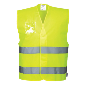 HI-VIS 2-BAND VEST ID SIZE SML/MED YELLOW