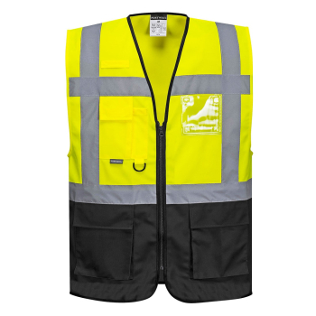 WARSAW EXECUTIVE VEST SIZE MED YELLOW/BLACK