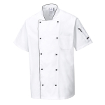 AERATED CHEFS JACKET SIZE MED WHITE
