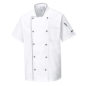 AERATED CHEFS JACKET SIZE MED WHITE