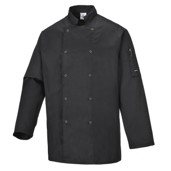 SUFFOLK CHEFS STUD JACKET SIZE LRG BLACK