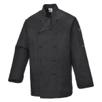 SOMERSET CHEFS JACKET SIZE MED BLACK