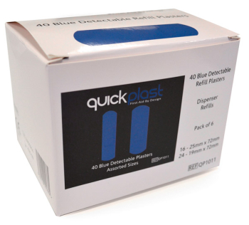 CLICK MEDICAL QUICKPLAST BLUE DETECTABLE PLASTERS