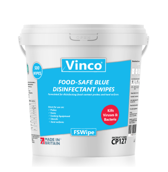 VINCO-FSWIPE DISINFECTING CATERING WIPE (500) BLUE