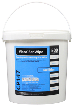 VINCO-SANWIPE CLEANING AND SANITISING WIPE (500)WHITE