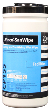 VINCO-SANWIPE CLEANING AND SANITISING WIPE x(200) WHITE