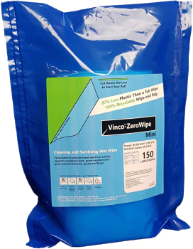 VINCO-ZEROWIPE CLEAN AND SANI WET WIPE BAG X 200 SHEET