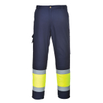 HI-VIS 2-TONE COMBAT TROUSER SIZE MED TALL YELLOW/NAVY