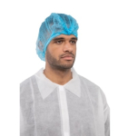 BLUE PLEATED STYLE MOB CAPS (10 X 100)