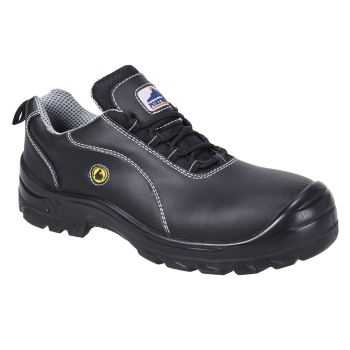 ESD LEATHER SAFETY SHOE S1 SIZE 45/10.5 BLACK